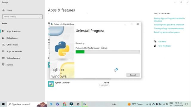 How to Uninstall / delete Python on windows 10 | Uninstall python on windows 11