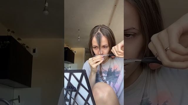 Отрезала блин челку ? #tiktok #tatalebedeva #shorts