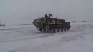 Скоростное вождение БТР-МДМ «Ракушка» на полигоне под Ульяновском