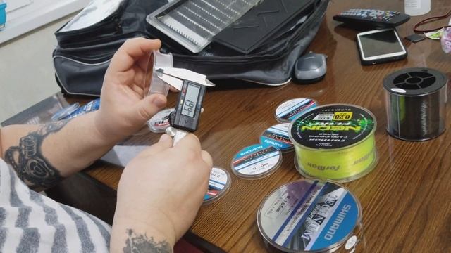 Замеры лесок, производителей SUNLINE, MAVER, BRAIN, FORMAX и SHIMANO смотреть онлайн