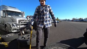Замена резины  / Дальнобой по США / tire replace