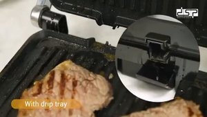 Прижимной гриль DSP KB-1049, антипригарное покрытие, регулировка температуры, 180 градусов