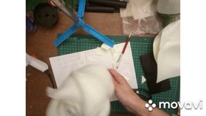 МК Роза из изолона на плафоне  10см.