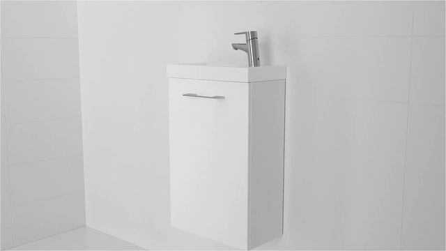 Комплект 4в1: тумба LARA 40 белая, раковина COMO 40, смеситель CARI и сифон смотреть онлайн