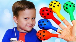 Bad Kid Learn Colors With Balloons, Finger Family Songs for Children | Kids Colours Nursery Rhymes