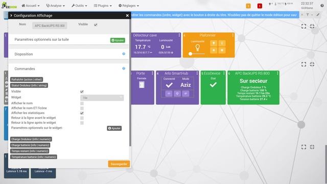 Personnaliser l'interface de Jeedom: tuiles, disposition, widgets, css, ... смотреть онлайн
