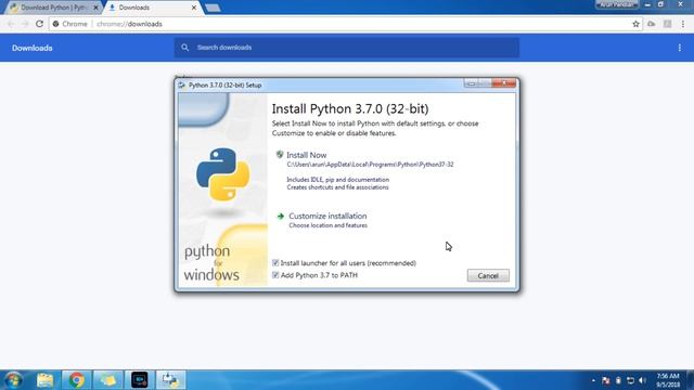 Complete Installation of Python IDLE 3.7.0