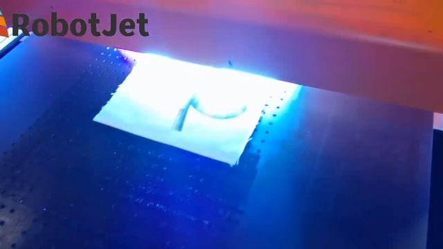 #uvprinting #printer #digitalmarketing Cotton printed by RobotJet Single Pass Digital UV Printer