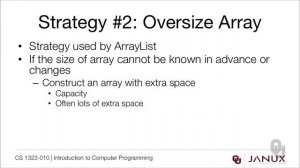 Introduction to Computer Programming - Perfect Size and Oversize Arrays - Split