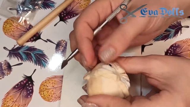 Этапы создания Авторской куклы лепка и роспись / DIY / Мастер-класс авторская кукла Ведьма лицо рук