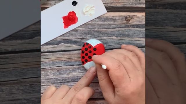 Простой МК «Божья Коровка»роспись по камню акриловыми красками смотреть онлайн