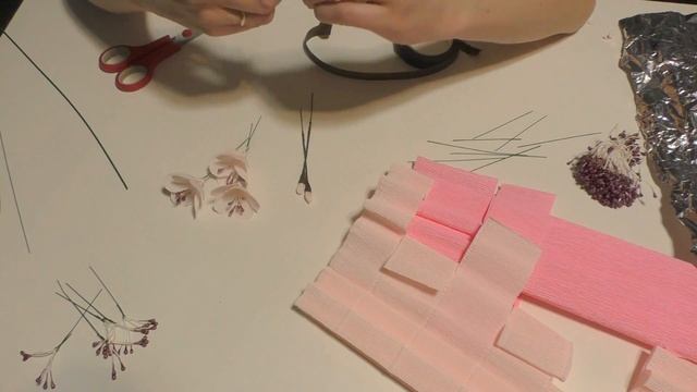 МК/DIY/Веточка сакуры или цветущей вишни смотреть онлайн