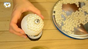 НОВОГОДНИЙ ШАР из бусин  Новогодние поделки своими руками ИГРУШКИ на Ёлку