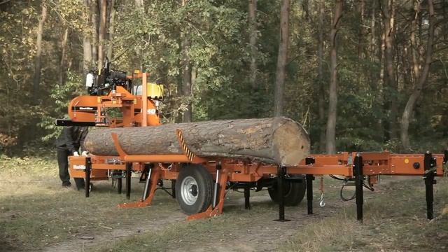 Мобильная пилорама LТ40 с шасси, гидравликой и дизельным двигателем. смотреть онлайн