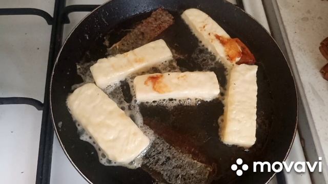 Готовим и дегустируем дома сыр для жарки, что нам подарили на мастер-классе Сыродел.