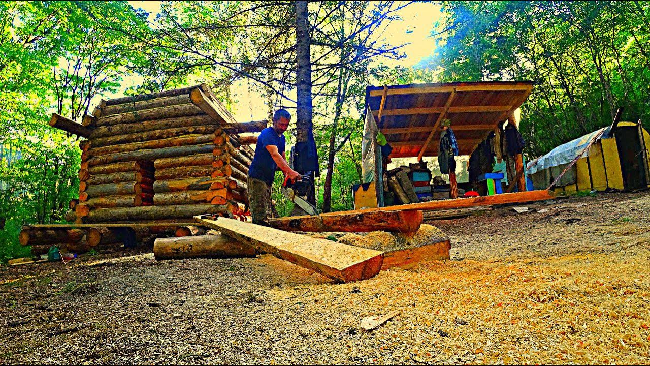 СТРОИМ ДВУХ ЭТАЖНУЮ ИЗБУ В ДАЛЬНЕВОСТОЧНОЙ ТАЙГЕ). смотреть онлайн
