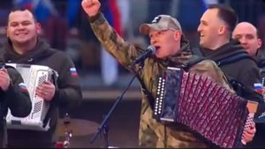 День защитника Отечества 2023 Концерт--Патриотическая песня с аккордеонной группой '333' веселое шоу