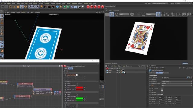 C4D Redshift: How to Texture Two Sided Objects with the Ray Switch Node