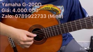 Giới thiệu Yamaha G-200D giá 4 triệu. Đàn Nhật cổ thương hiệu Yamaha âm thanh rất hay ạ