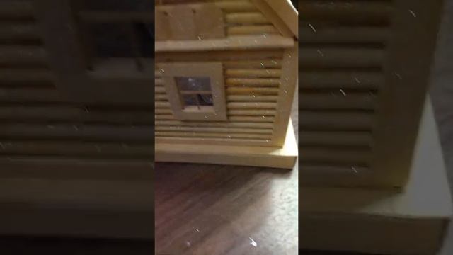 #Shorts. Домик светильник ( ночник ). Новогодняя сказка. Из деревянных палочек своими руками.DIY.
