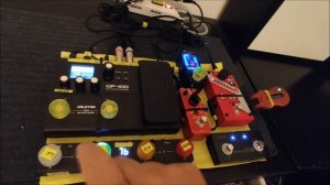 My Valeton GP-100 compact rig: midi controller, Digitech Drop, pitch shifter, looper, and more...