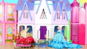 Сестрый Эльза и Анна замароженном кукольном доме, машинка для плетение