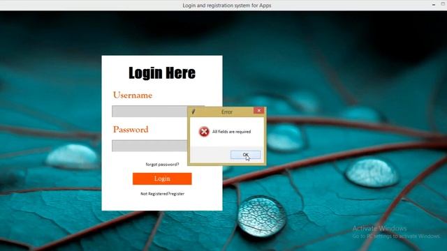 #login and #registration form in #python and #mysql || login and registration form using python