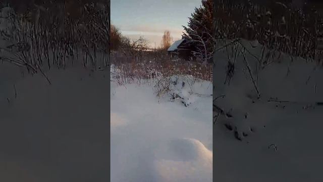 Дом из арболита зимой. смотреть онлайн