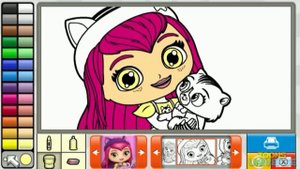 Little Charmers Hazel Charming and 7 Cat Nick Jr Coloring Book Game for Children