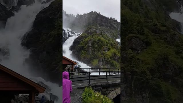 Låtefossen Waterfall (Låtefossen)/Beautiful waterfall/Norway