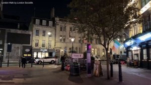 Прогулка по ночному Лондону, прогулка по ночной жизни Лондона. Лондонские улицы ночью. 4K HDR