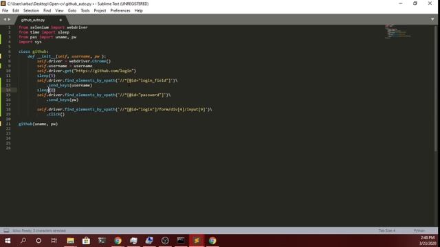 Github Project Automation with Python & Selenium