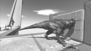 Ramp + Deadly Spinning + Spike Trap + T Rex - Animal Revolt Battle Simulator