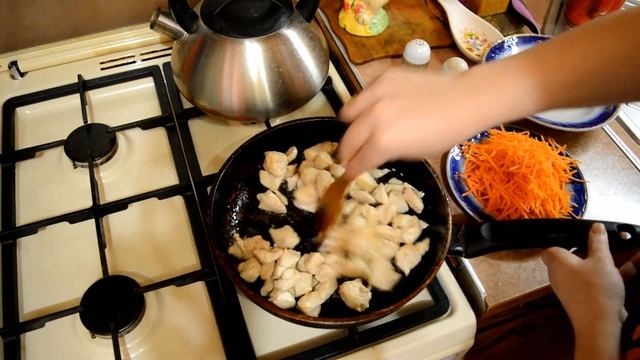 Плов из вермишели. Вкусный ужин.