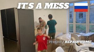 English Family Moved Back into Their Russian Home | It's a mess but worth it!