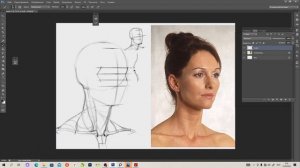 Рисование головы в три четверти.