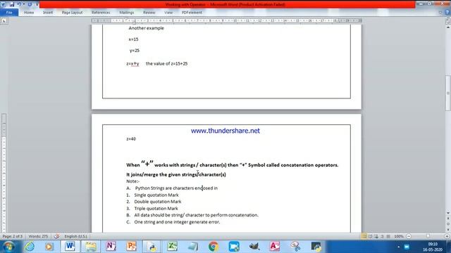 use of "+" plus operator in python смотреть онлайн