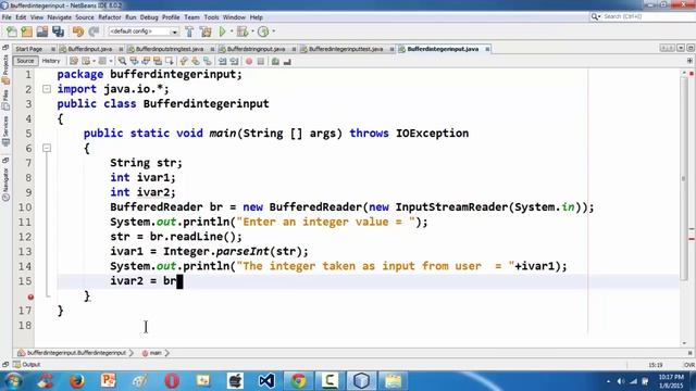 18.Getting an integer as input from keyboad in console output using BufferedReader class in java смотреть онлайн