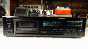 Onkyo TA-2820 stereo cassette tape deck R1 демонстрация работы воспроизведения