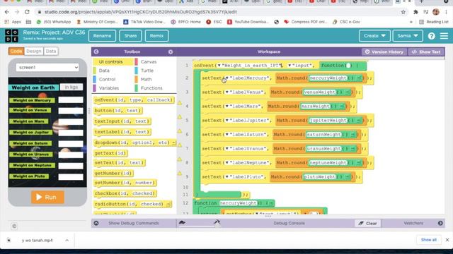 ADV-C36: PLANETARIUM | WhiteHat Jr | Live Online Coding Class | How to Complete the Project