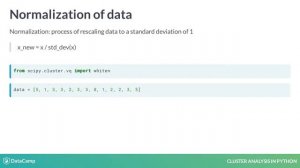 Python Tutorial: Data preparation for cluster analysis