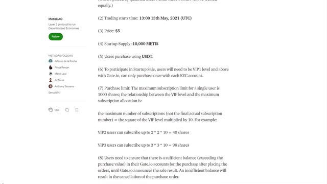 Новости проекта MetisDAO. IEO на бирже Gate! Airdrop и другое! смотреть онлайн