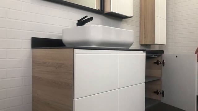 Тумба с раковиной Comforty Таллин 80 00-00009969 подвесная смотреть онлайн