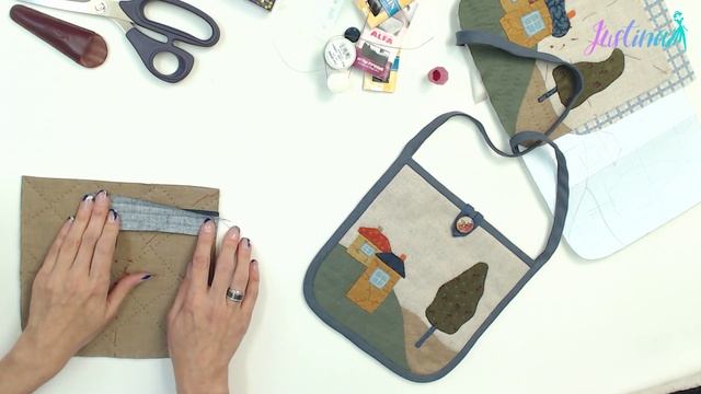 МК Сумка-карман и ключница в технике ручной лоскутной аппликации. Этап 2 смотреть онлайн