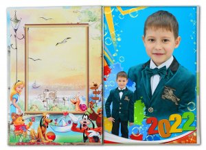 Выпускной альбом с мультифорами для детского сада  ПАЗЛЫ  - в альбоме 3 фотографии.