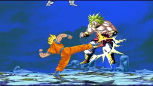 SUPER SAIYAN GOKU AND VEGETA VS BROLY DBZ BATTLE