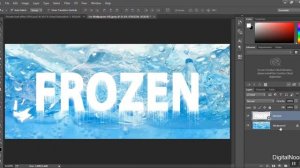 How to create Frozen text in adobe photoshop 2016