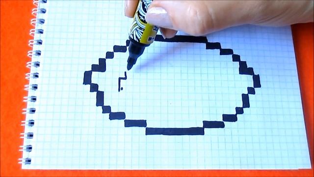 Кавайный Лимончик Как рисовать по клеточкам How To Draw Pixel Art
