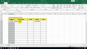 Membuat Tabel Rekap Hutang dan Cicilan Sederhana di Excel