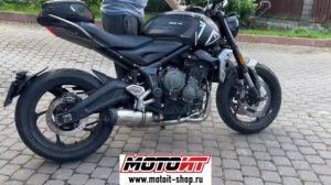 Triumph Trident 660 выхлоп LeoVince LV One Evo без флейты МотоИТ